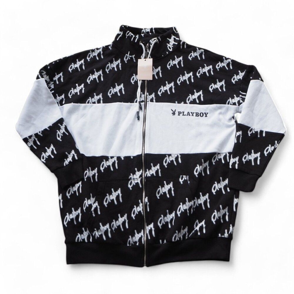Playboy x Misguided Full Zip Oversized Sweatshirt‎ Sweater BR415035 Women's 4